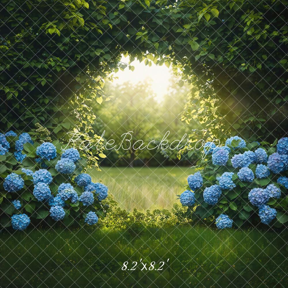 Kate Garden Arch Blue Hydrangeas Backdrop Designed by Chain - Kate Backdrop AU