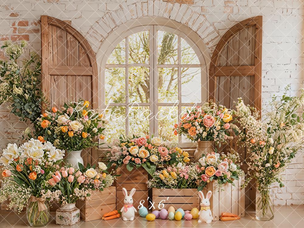 Kate Easter Bunny Eggs Window Backdrop Designed by Emetselch