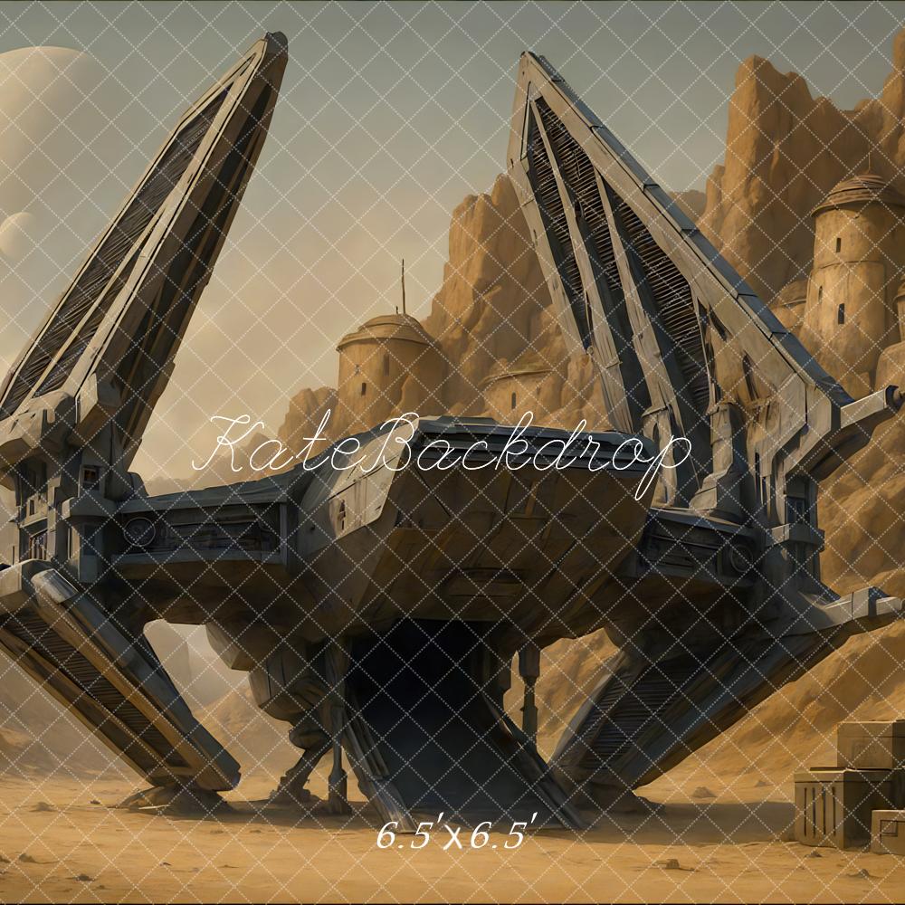 Kate Sci Fi Spaceship Rocky Settlement Backdrop Designed by Mini MakeBelieve - Kate Backdrop AU