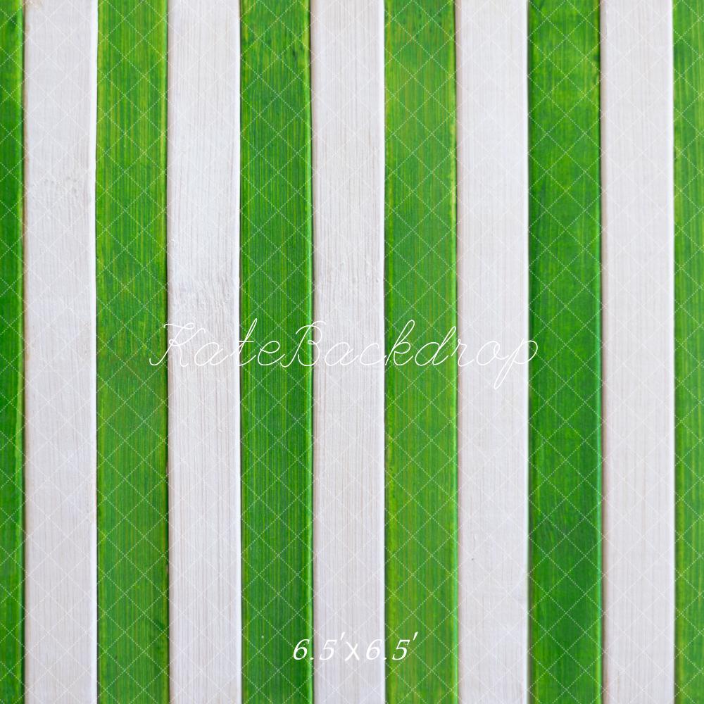 Kate Green White Vertical Striped Wall Backdrop Designed by Mini MakeBelieve