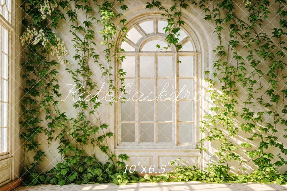 Kate Arched Window Ivy Wall Vintage Backdrop Designed by Emetselch