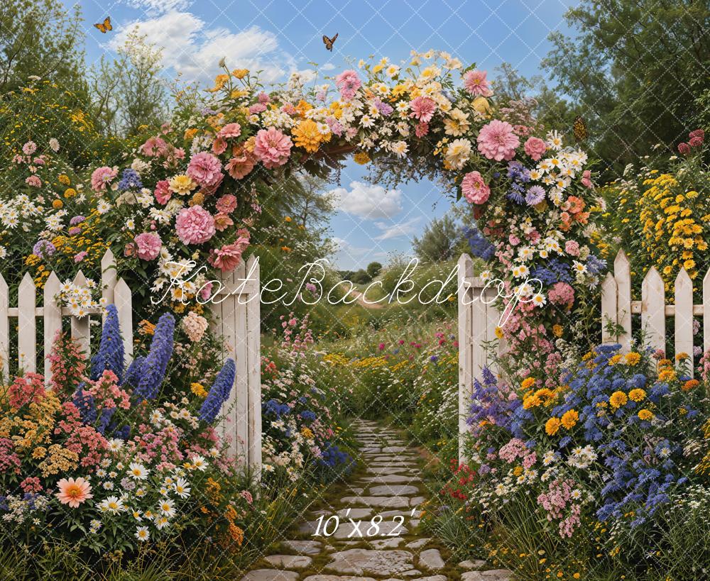 Kate Flower Arch Garden Path Backdrop Designed by Emetselch