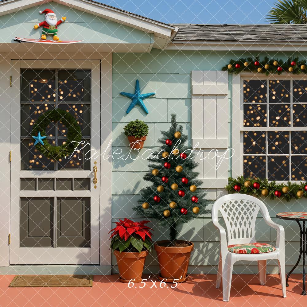 Kate Christmas Coastal House Decorations Backdrop Designed by Mini MakeBelieve - Kate Backdrop AU