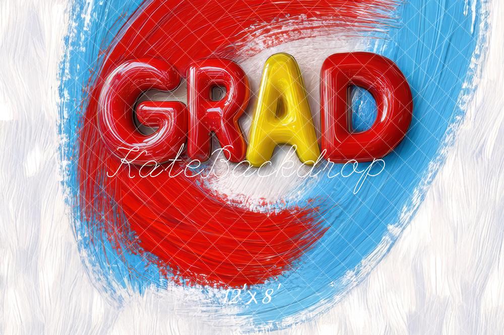 Kate Grad Letters Paint Swirl Backdrop Designed by Mini MakeBelieve