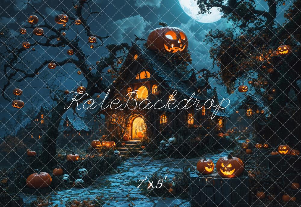 Kate Halloween Haunted House Backdrop Designed by Emetselch - Kate Backdrop AU