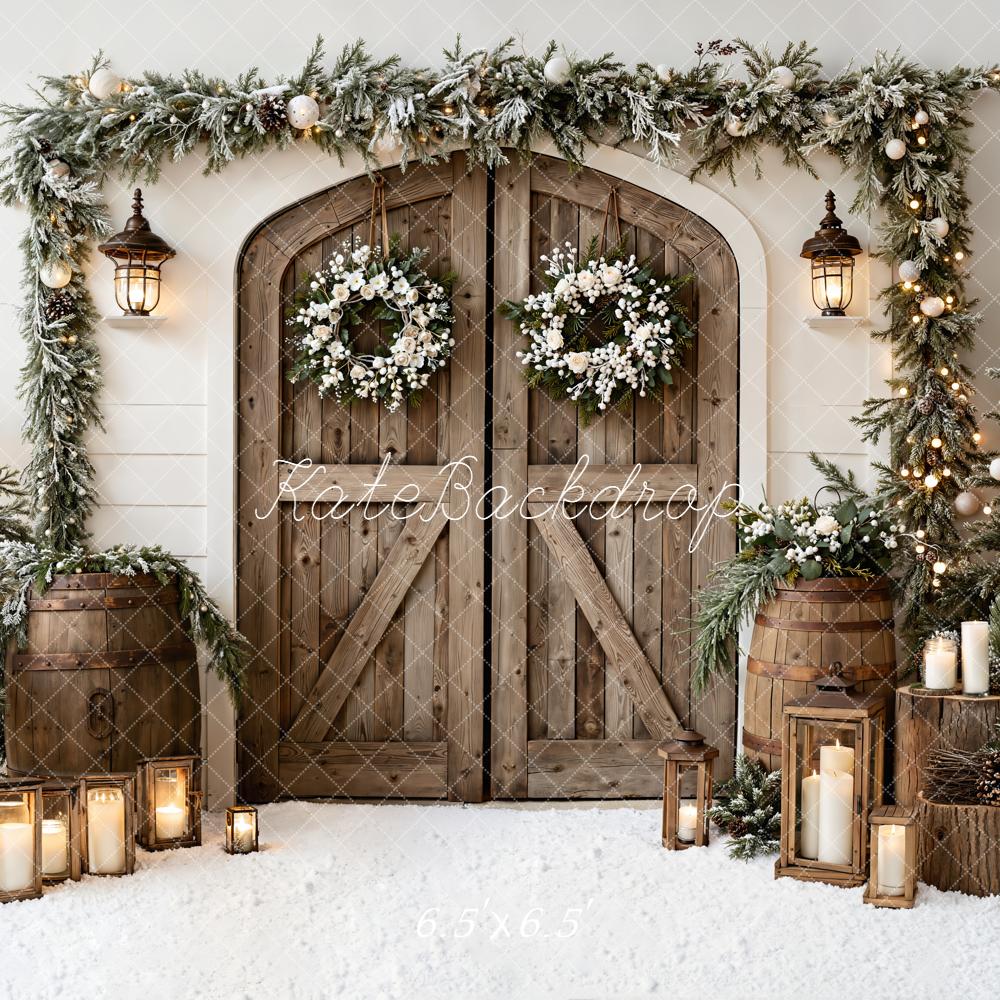 Kate Christmas Wooden Door Backdrop Designed by Emetselch
