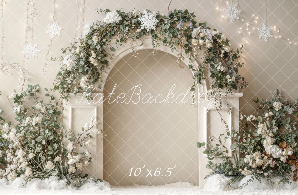 Kate Arch Snowflakes Fleece Backdrop Designed by Emetselch