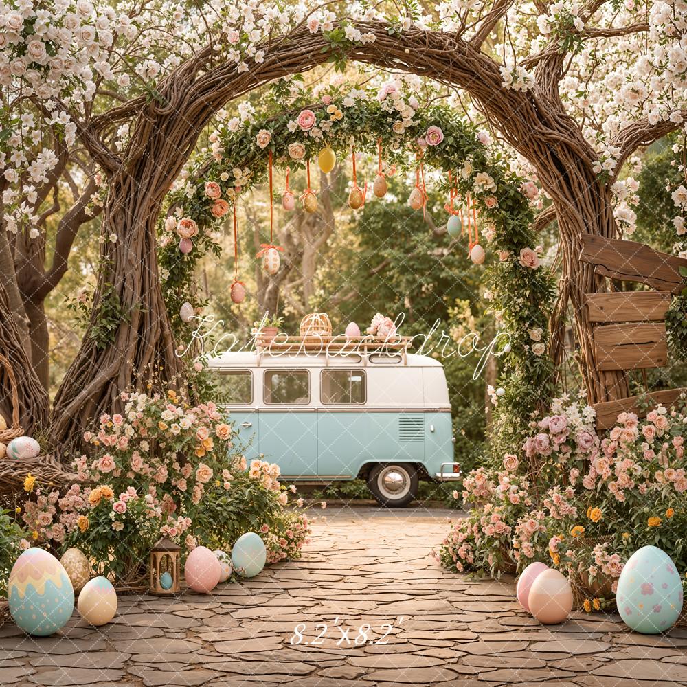 Kate Easter Bunny Eggs Arch Backdrop Designed by Emetselch