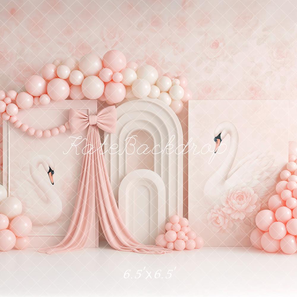 Kate Swan Pink Balloons Birthday Backdrop Designed by Ashley Paul - Kate Backdrop AU