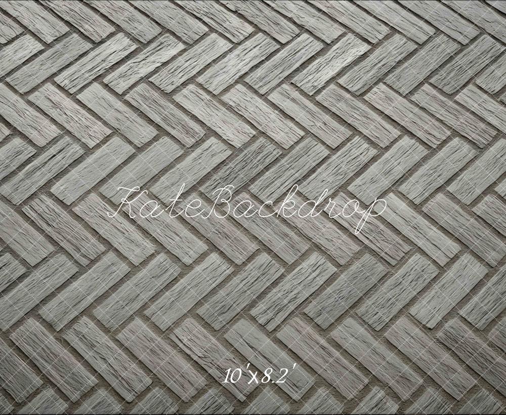 Kate Herringbone Grey Floor Backdrop Designed by Mini MakeBelieve