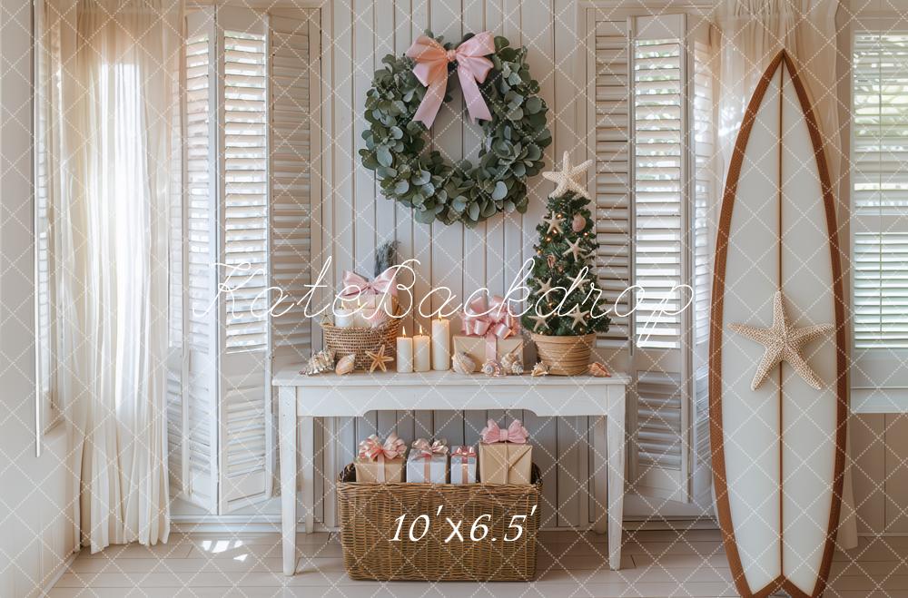 Kate Christmas Wreath Surfboard Backdrop Designed by Mini MakeBelieve - Kate Backdrop AU