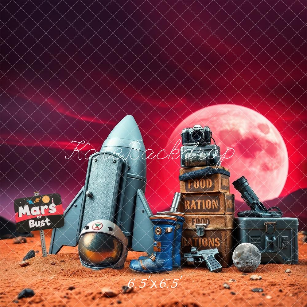 Kate Mars Rocket Helmet Supplies Backdrop Designed by Laura Bybee
