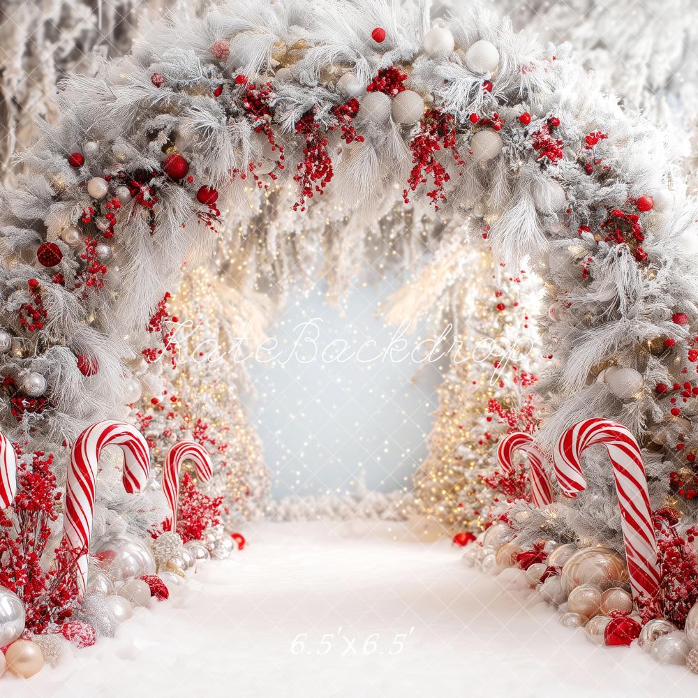 Kate Christmas Candy Cane Arch Backdrop Designed by Patty Roberts - Kate Backdrop AU