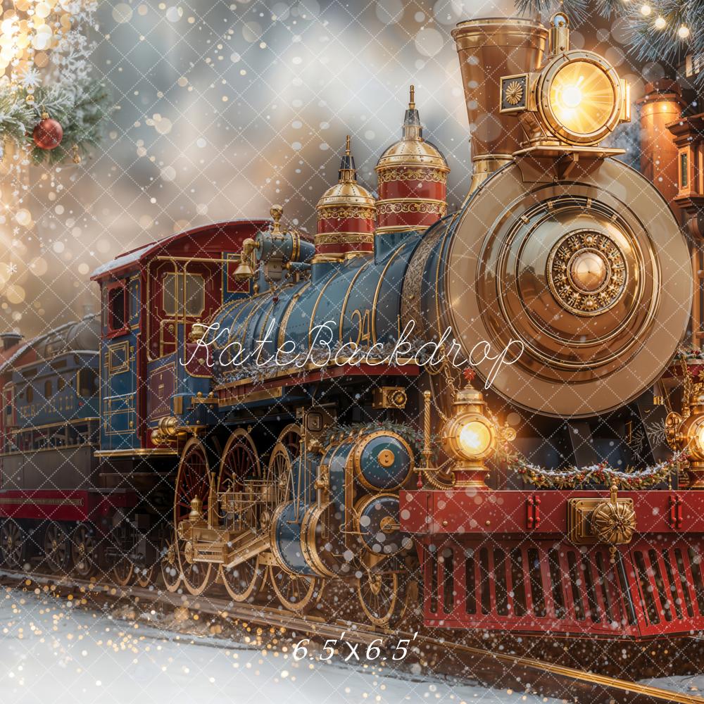 Kate Train Nutcracker Christmas Tree Clock Backdrop Designed by Emetselch