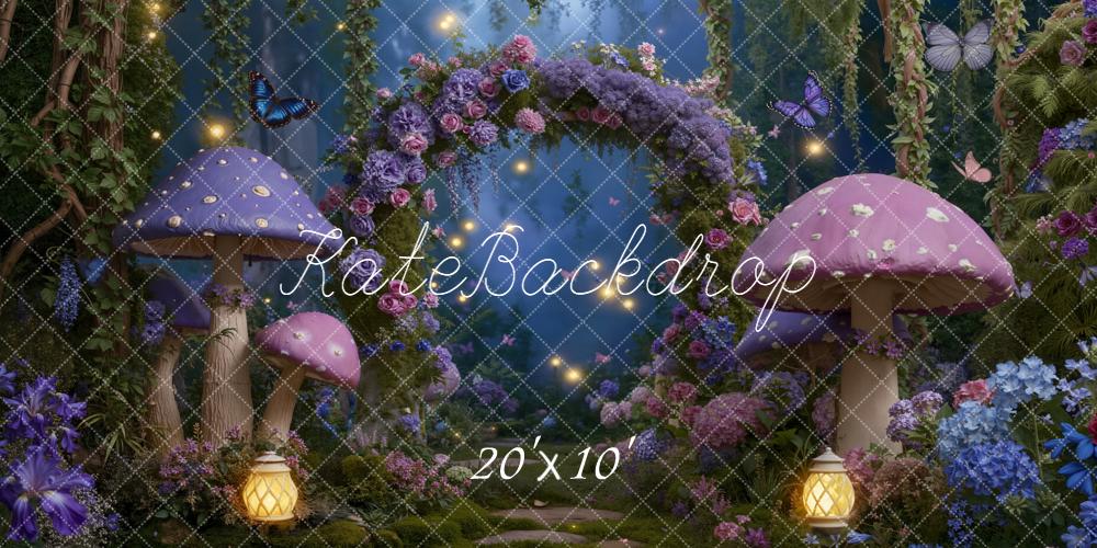 Kate Fairy Fantasy Night Mushrooms Backdrop Designed by Emetselch