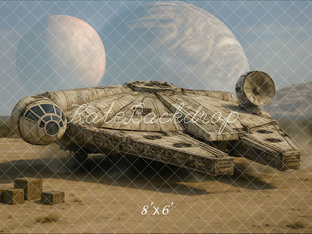 Kate Sci Fi Spaceship Desert Planets Backdrop Designed by Mini MakeBelieve - Kate Backdrop AU