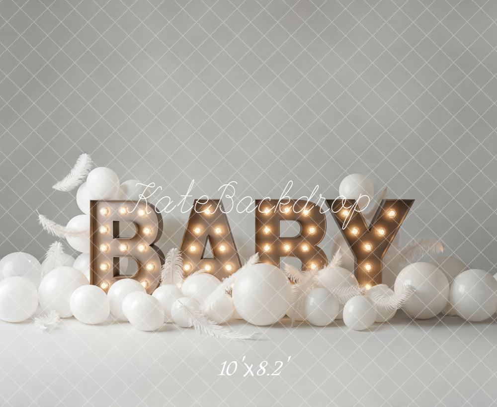 Kate Baby Marquee Letters Balloons Backdrop Designed by Emetselch