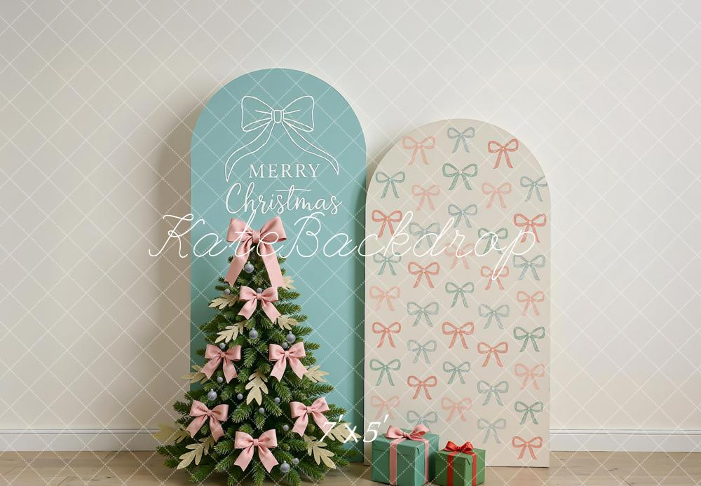 Kate Christmas Tree Bows Arch Party Backdrop Designed by Mini MakeBelieve - Kate Backdrop AU