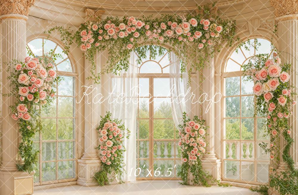 Kate Spring Wedding Flower Window Backdrop Designed by Emetselch