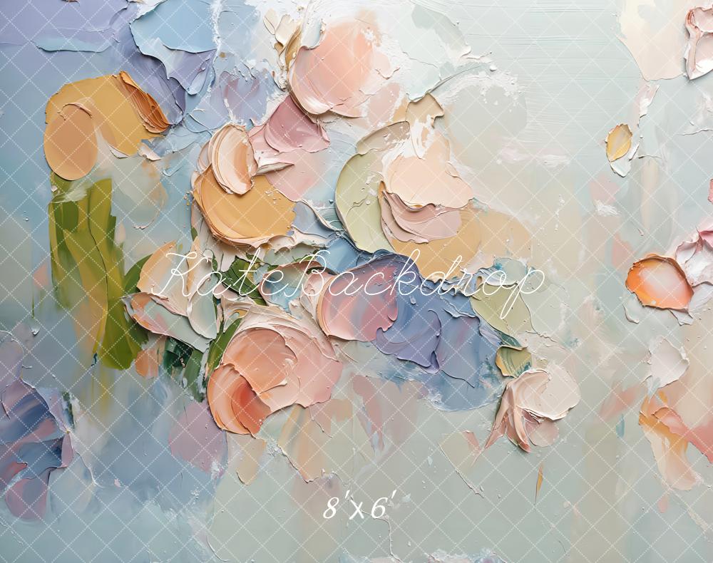 Kate Floral Palette Fleece Backdrop Designed by Emetselch - Kate Backdrop AU