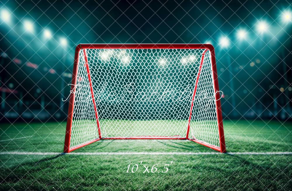Kate Soccer Goal Net Grass Field Backdrop Designed by Emetselch