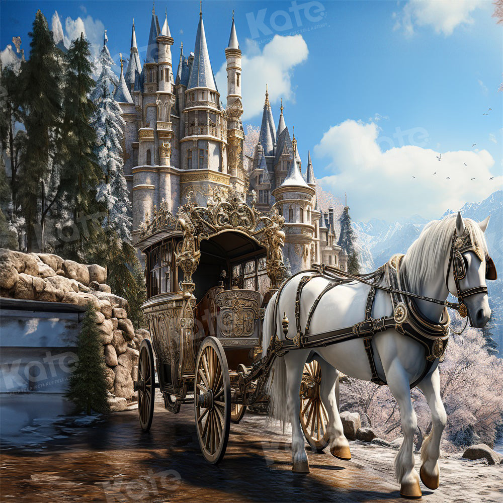 Kate Castle Horse Carriage Backdrop Designed by Emetselch - Kate Backdrop AU
