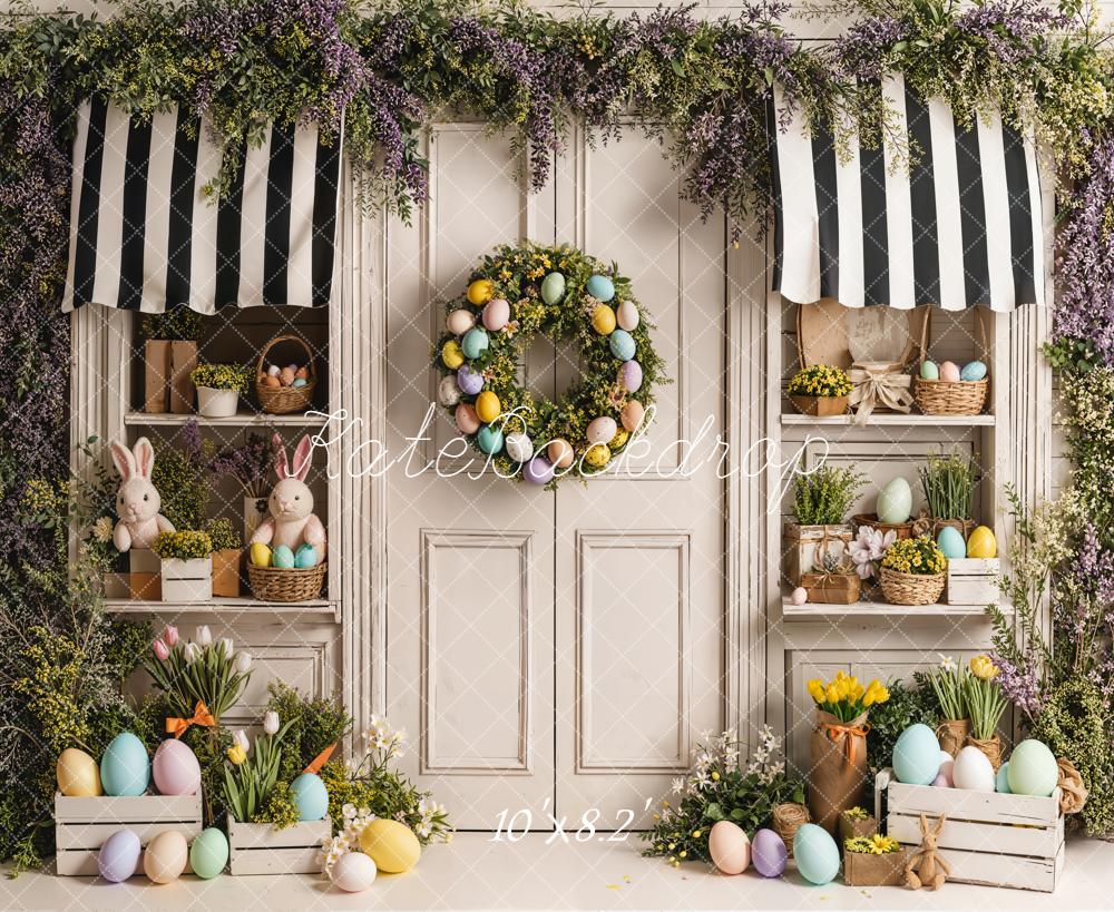 Kate Easter Bunny Eggs Door Backdrop Designed by Emetselch