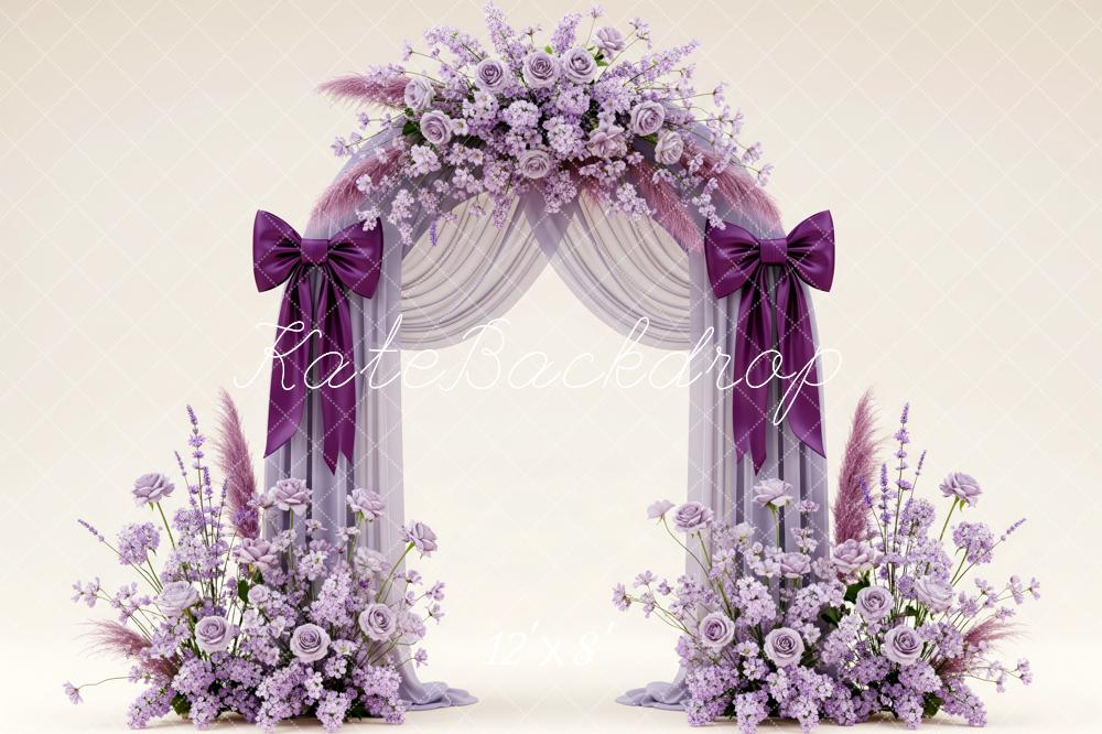 Kate Arch Purple Bow Wedding Backdrop Designed by Patty Roberts