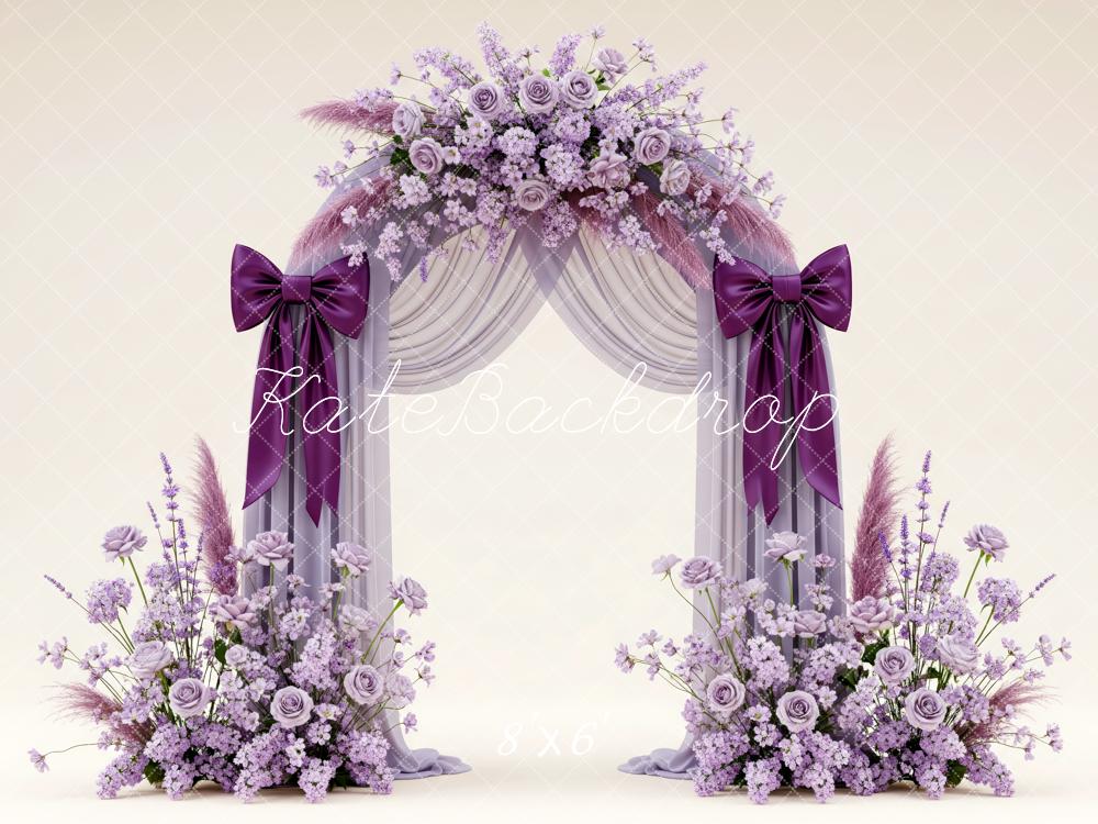 Kate Arch Purple Bow Wedding Backdrop Designed by Patty Roberts