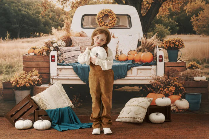Kate Halloween/Christmas White Artificial Pumpkin(D ≈ 7.87" H ≈ 5.12") for Photography