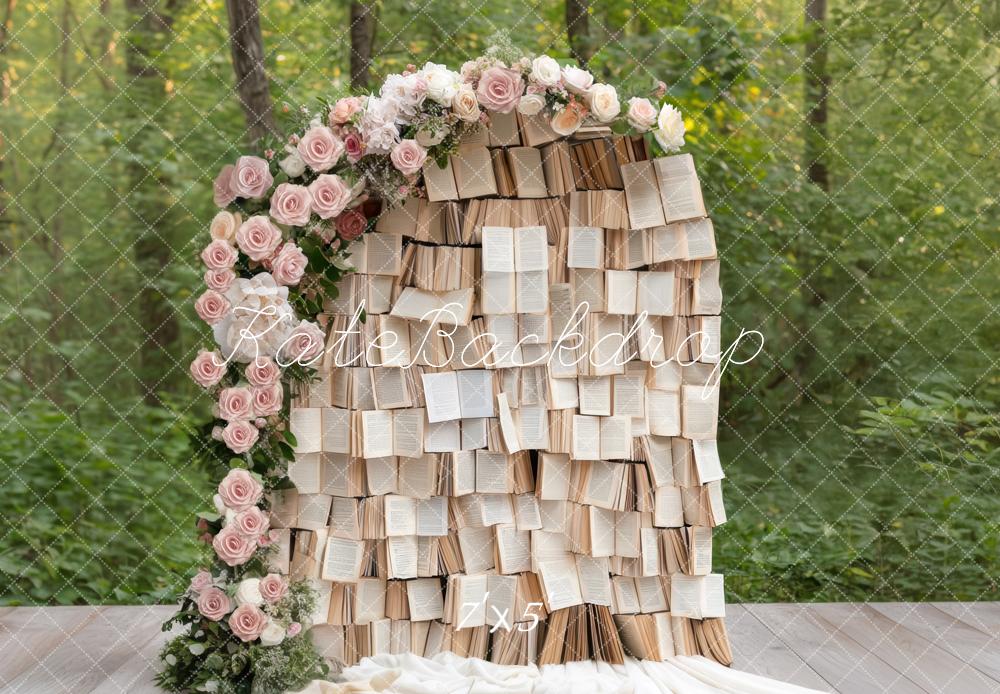 Kate Flower Arch Books Forest Backdrop Designed by Mini MakeBelieve - Kate Backdrop AU