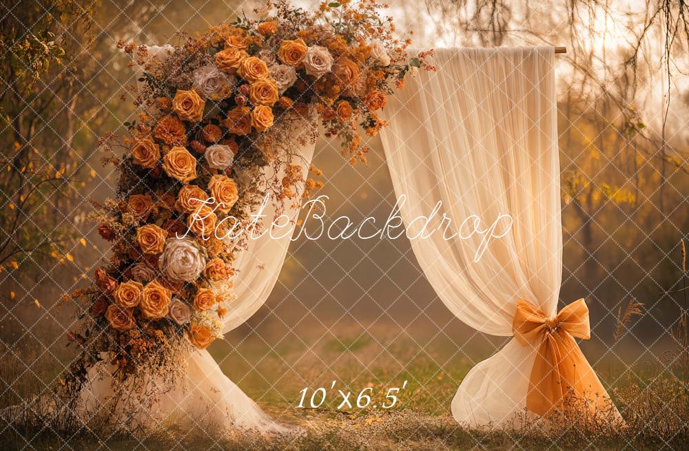 Kate Autumn Arch Cream Curtain Backdrop Designed by Emetselch - Kate Backdrop AU