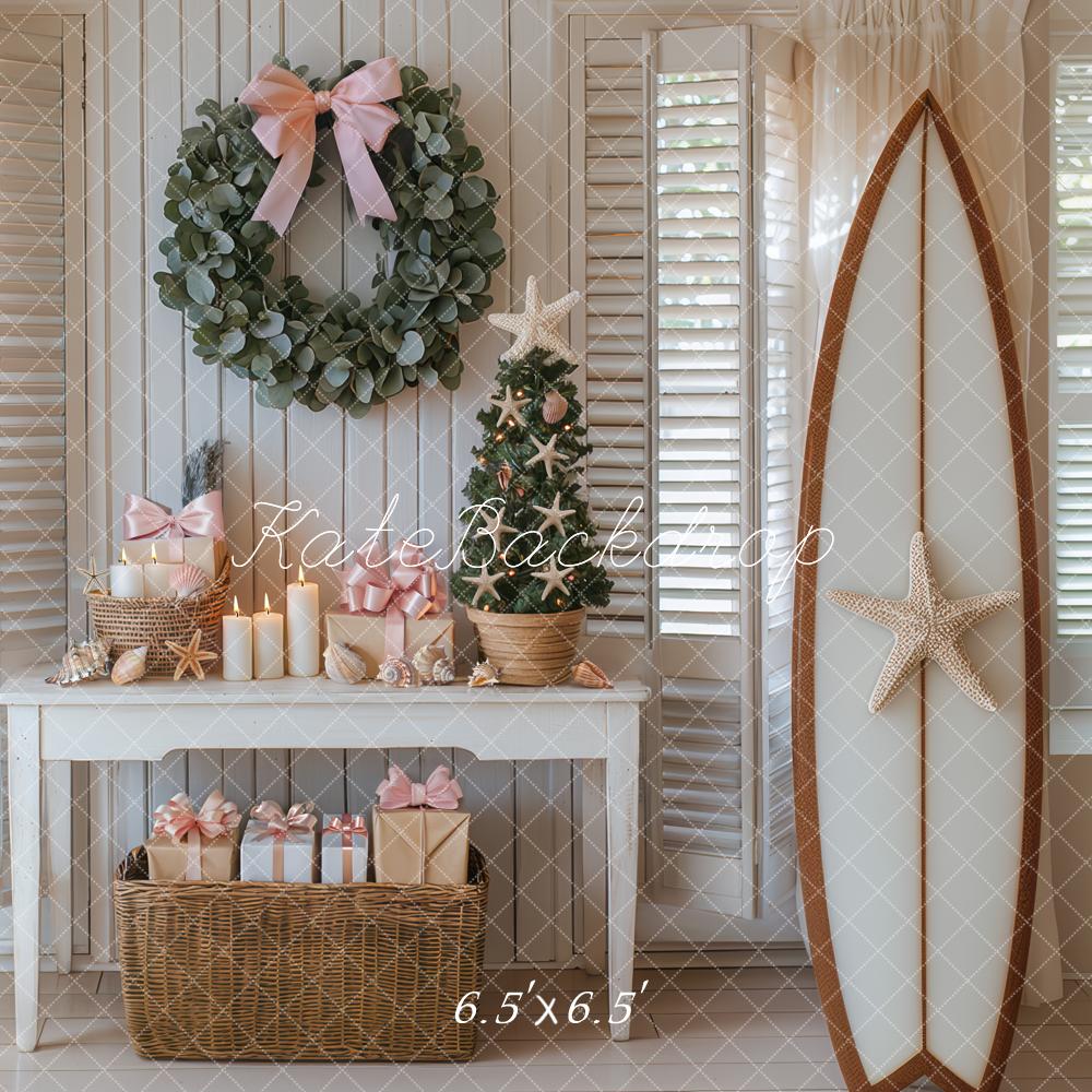 Kate Christmas Wreath Surfboard Backdrop Designed by Mini MakeBelieve - Kate Backdrop AU