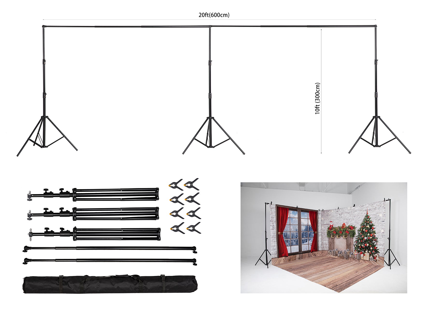 Kate 6x3m Frame Stand for room set( including 8 clips + one carrying case) - Kate Backdrop AU