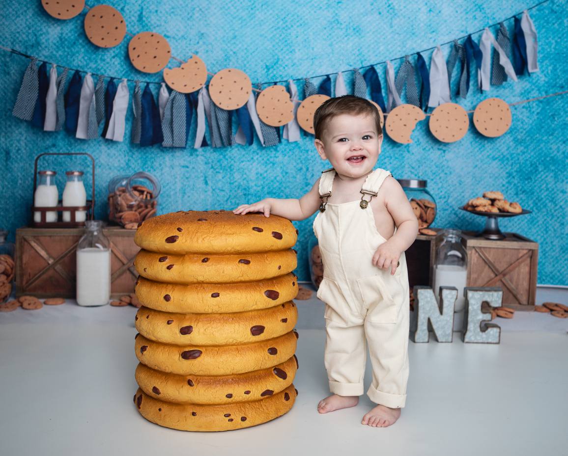 Kate Milk Cookies Blue Backdrop Designed by Melissa King
