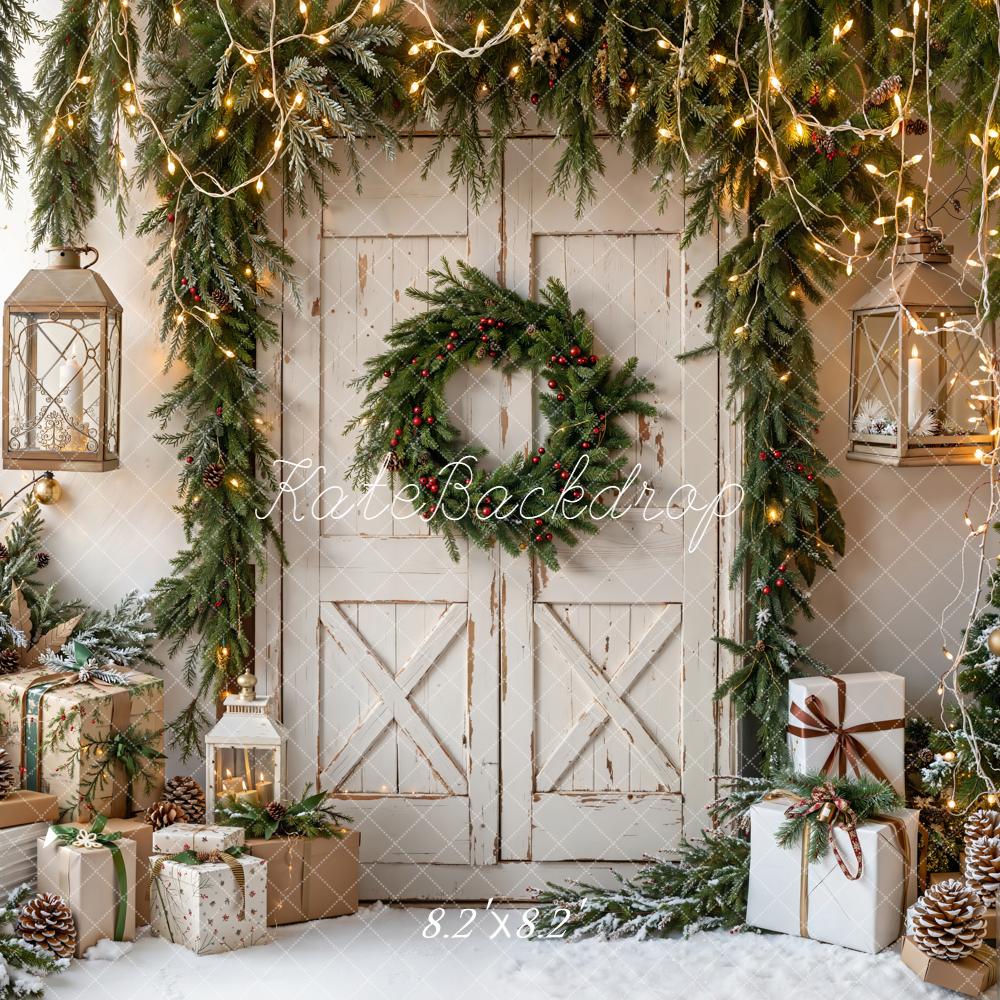 Kate Christmas Wreath Door Backdrop Designed by Emetselch - Kate Backdrop AU