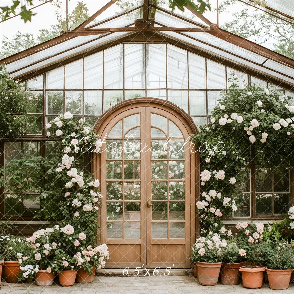 Kate Greenhouse Potted Flowers Backdrop Designed by Patty Roberts - Kate Backdrop AU