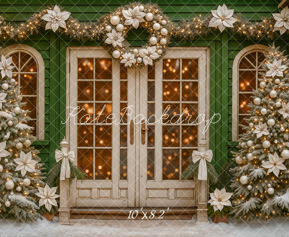 Kate Christmas Green House Backdrop Designed by Ashley Paul