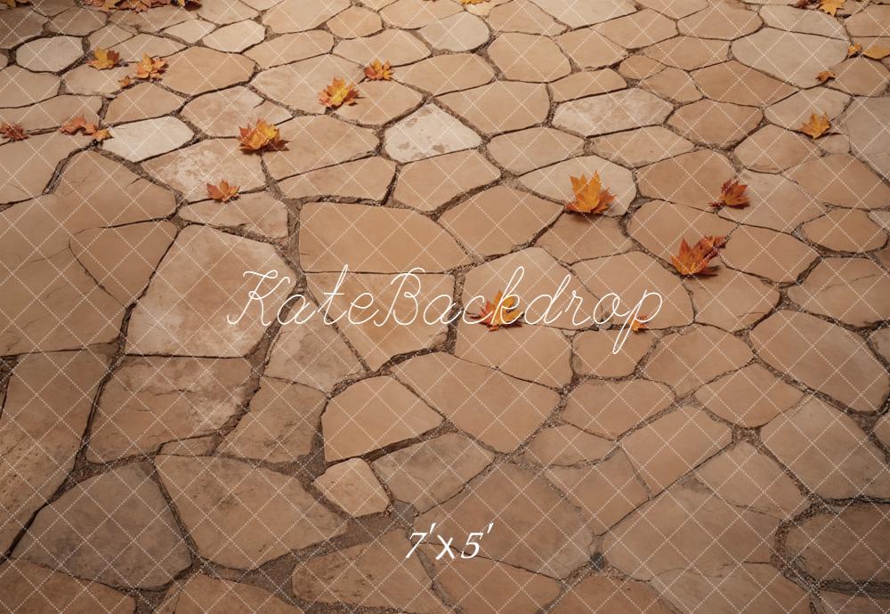 Kate Autumn Leaves Stone Backdrop Designed by Kate Image