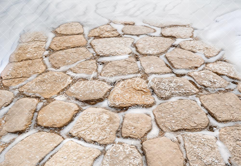 Kate Cobblestone Path Snow Backdrop Designed by Kate Image - Kate Backdrop AU