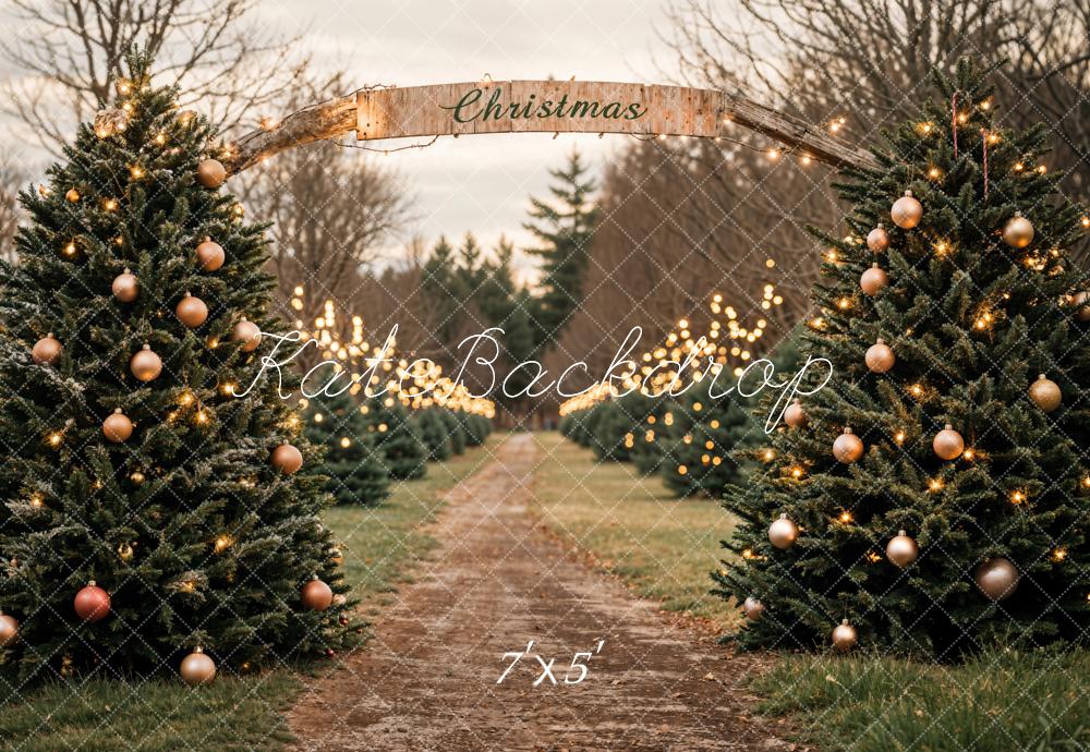 Kate Christmas Tree Farm Backdrop Designed by Emetselch - Kate Backdrop AU