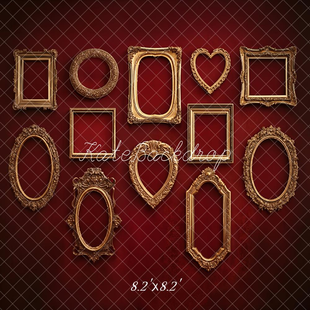 Kate Vintage Gold Frames Wall Backdrop Designed by Emetselch