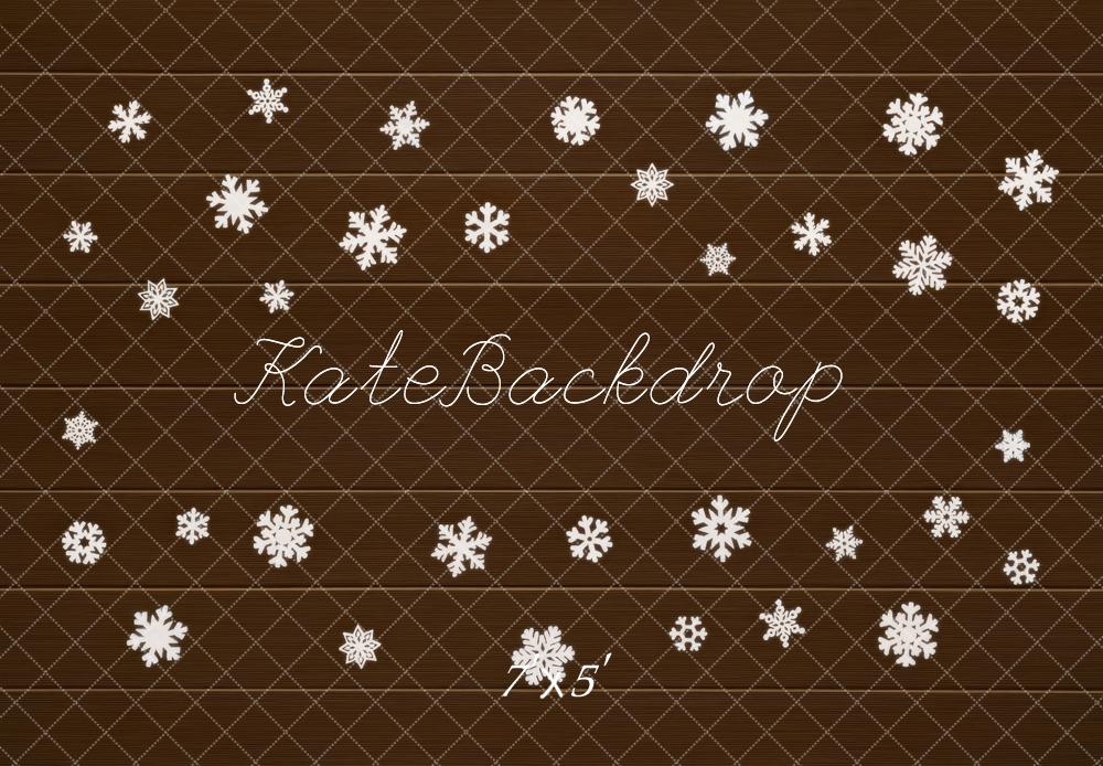 Kate Snowflake Wood Pattern Backdrop Designed by Mini MakeBelieve