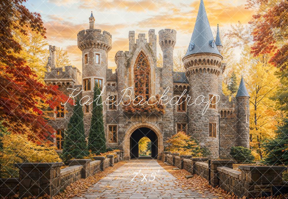 Kate Autumn Castle Stone Pathway Backdrop Designed by Chain - Kate Backdrop AU
