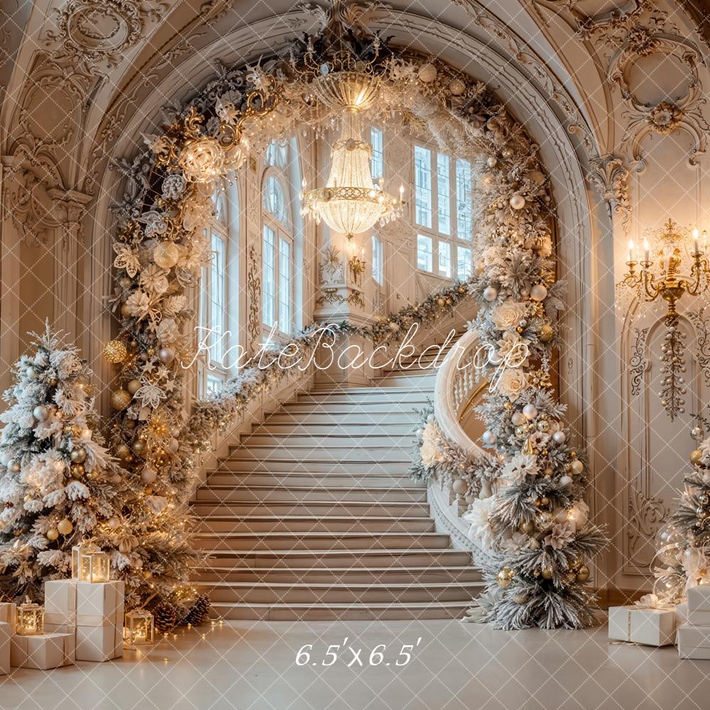 Kate Christmas Cascading Stairs Backdrop Designed by Emetselch