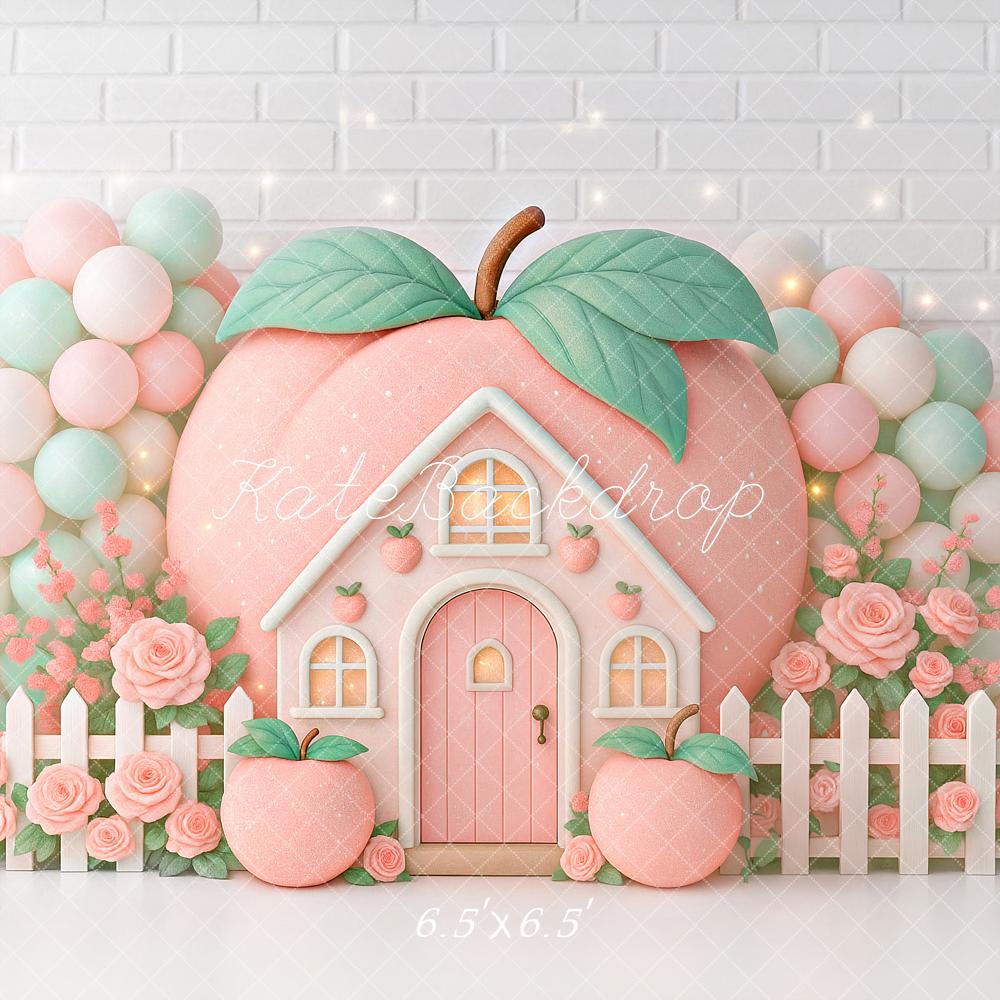 Kate Peach House Balloons Backdrop Designed by Ashley Paul