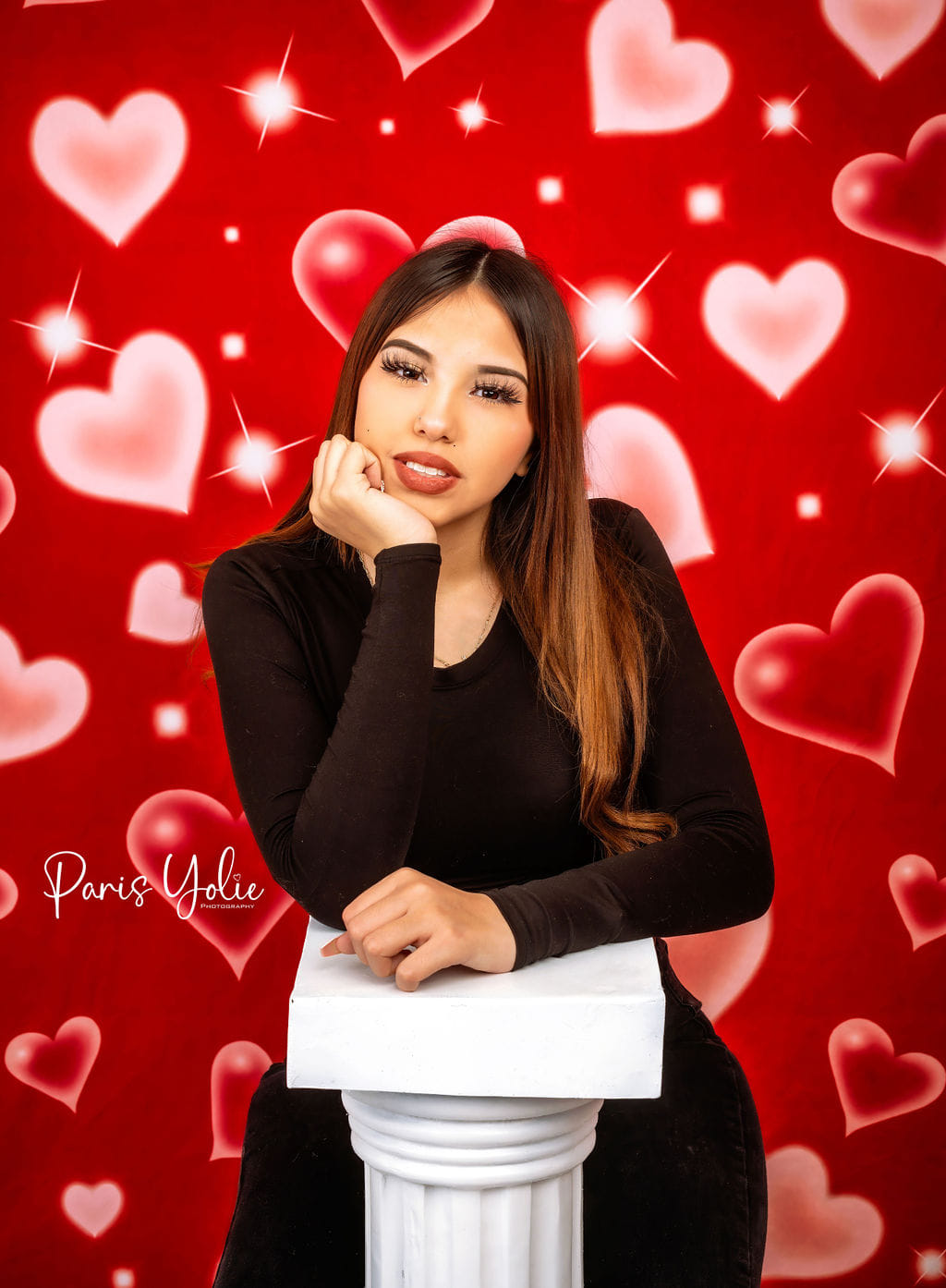 Kate 80 90's Valentine's Day Backdrop Red Sweet Heart Love for Photography