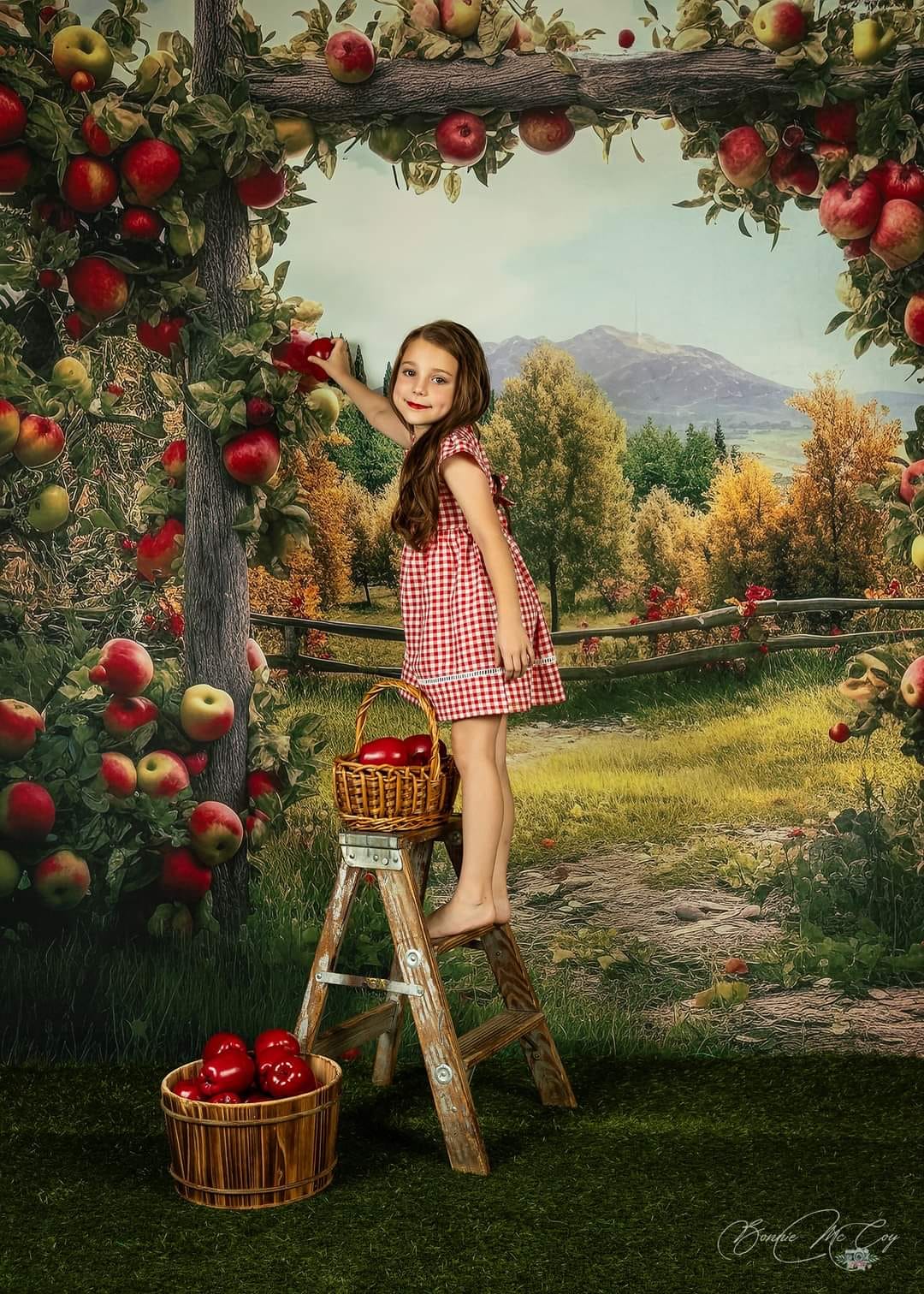 Kate Apple Arch Manor Backdrop Designed by Angela Marie Photography - Kate Backdrop AU