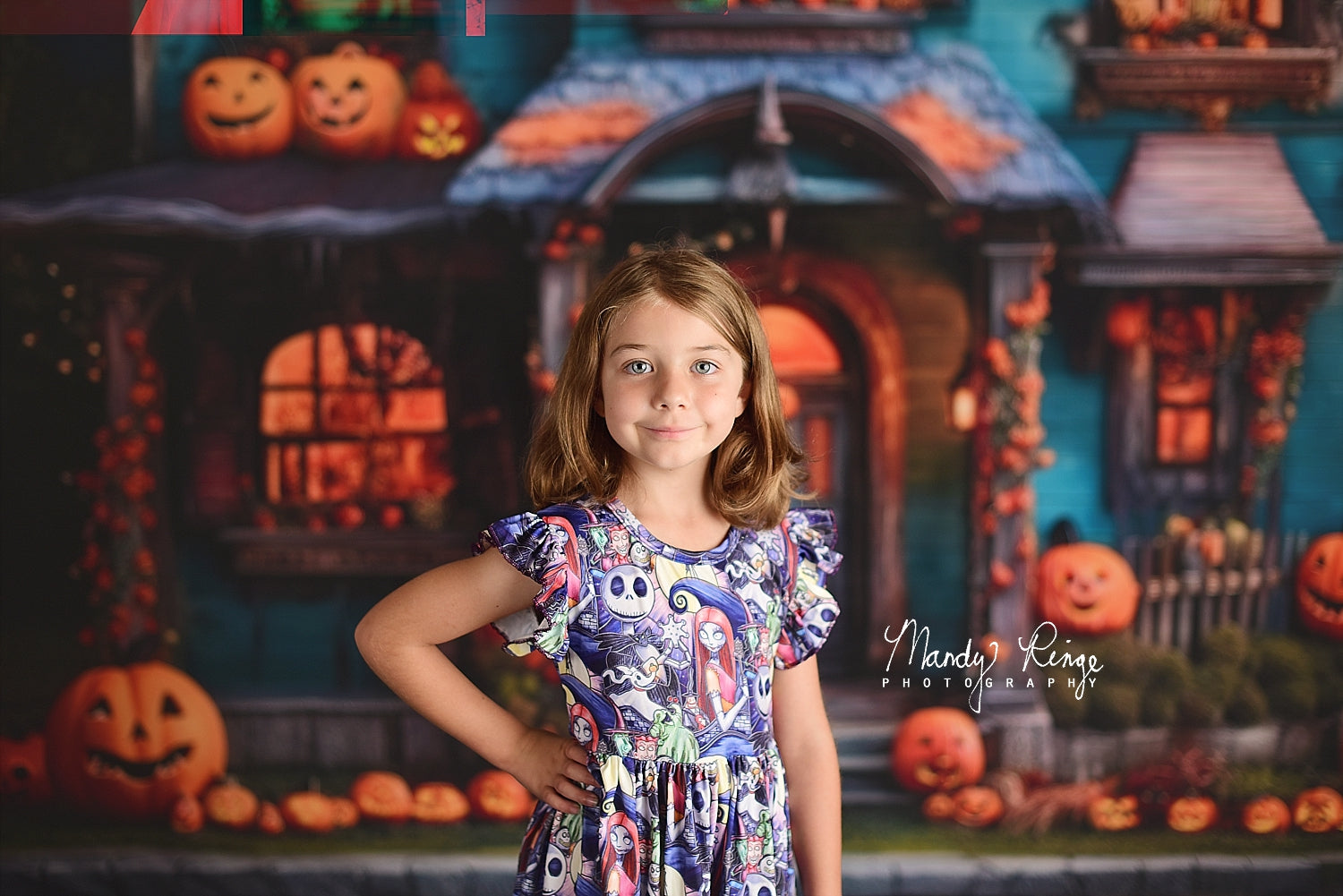 Kate Whimsical Halloween House Backdrop Designed by Mandy Ringe Photography