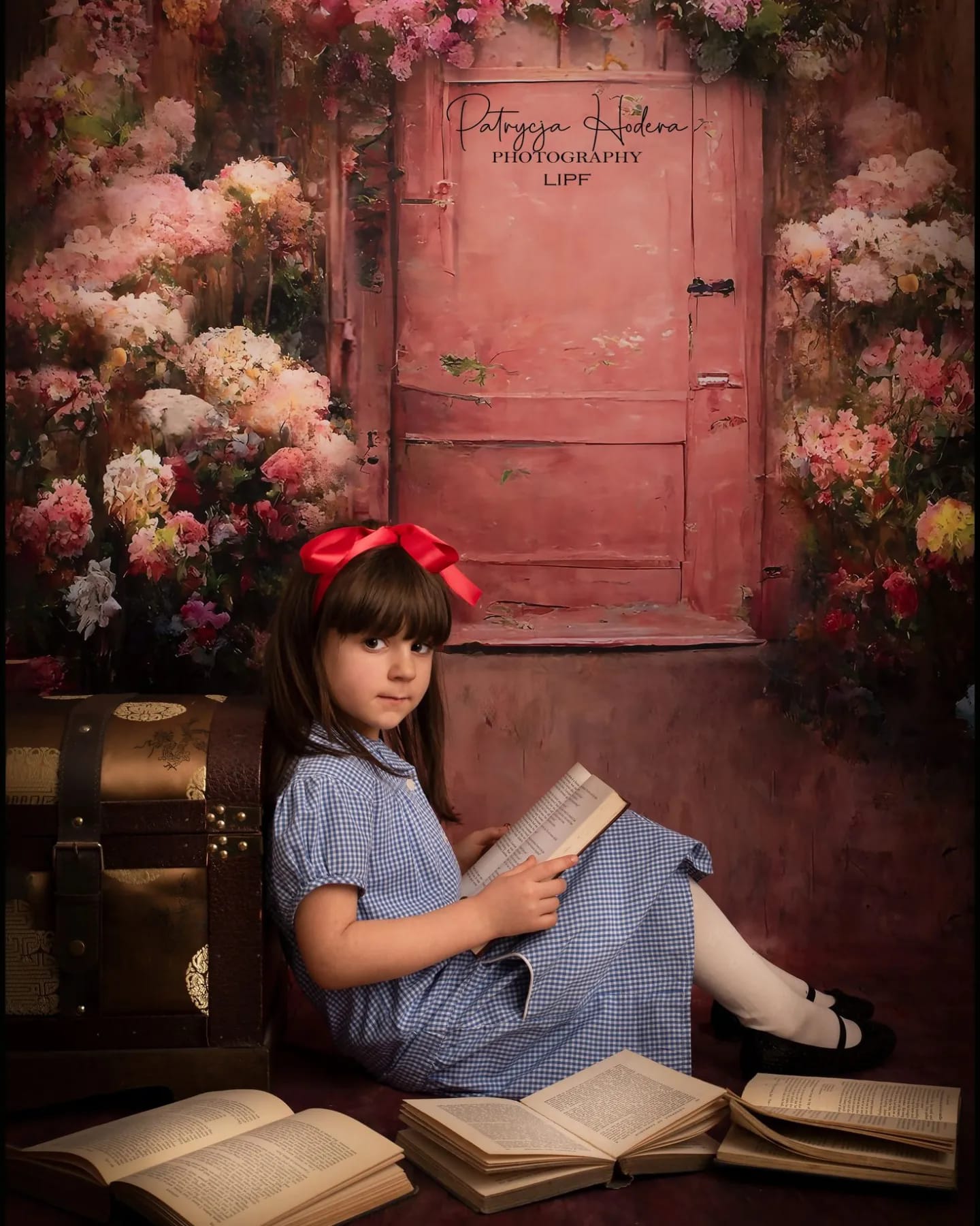 Kate Sweep Pink Flower Backdrop Barn Door for Photography - Kate Backdrop AU